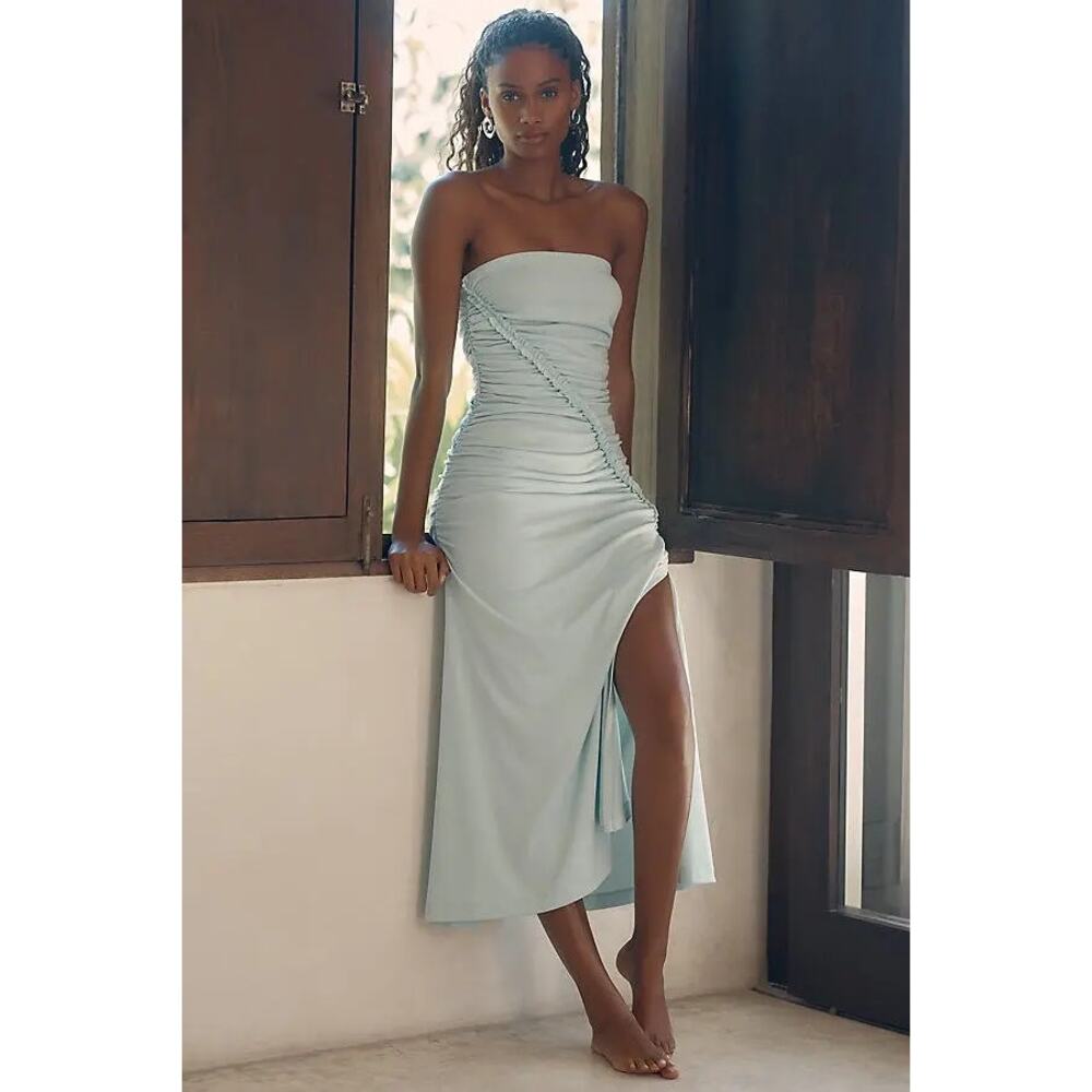 The Gabbie Strapless Ruched Tube Dress by Celandine XL